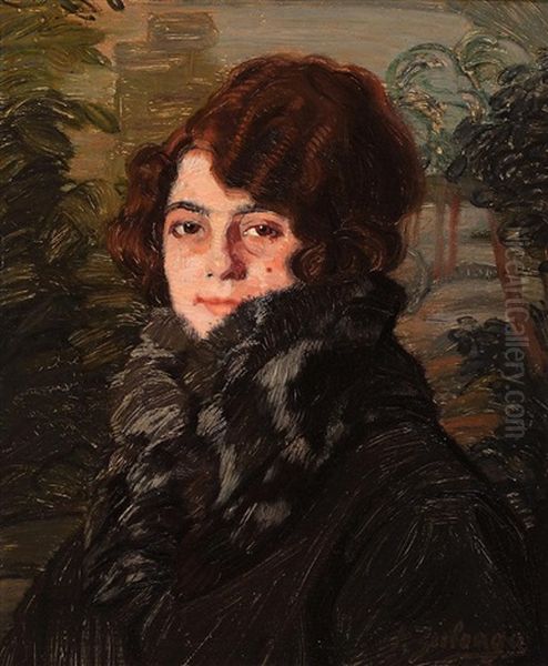 Retrato De Madame Penaud Oil Painting by Ignacio Zuloaga Y Zabaleta