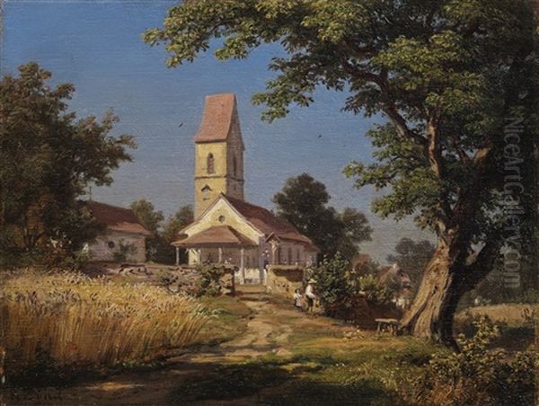 Bertischwyl Bei Rothenburg Oil Painting by Robert Zuend