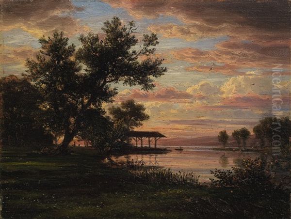 Am Sempachersee Oil Painting by Robert Zuend