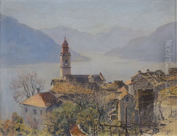 Ronco Oil Painting by Ernst Theodor Zuppinger