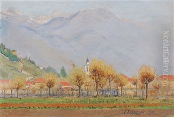 S. Antonio In Locarno Oil Painting by Ernst Theodor Zuppinger