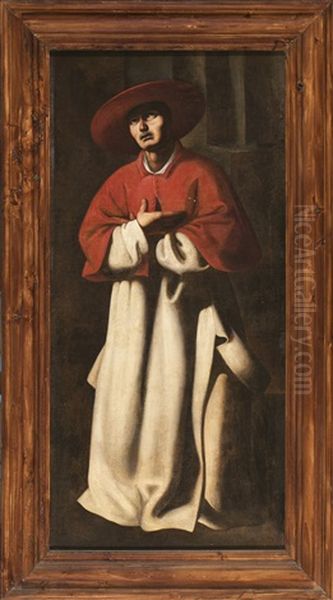 El Beato Cardenal Nicolas Albergati Oil Painting by Francisco De Zurbaran