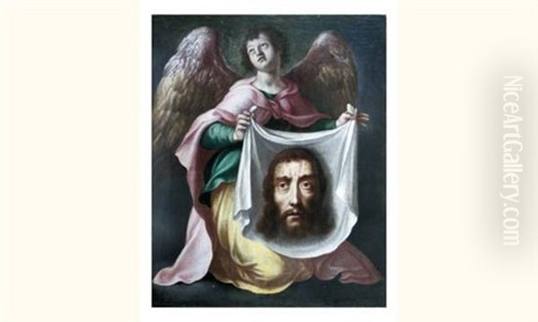 Ange Presentant La Sainte Face Oil Painting by Juan de Zurbaran