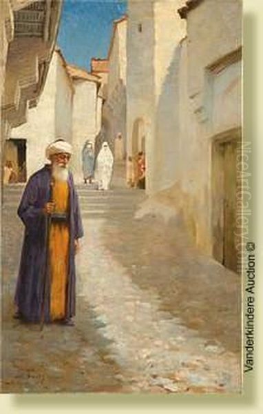 Ruelle De Constantine Animee Oil Painting by Pierre Andre Brouillet