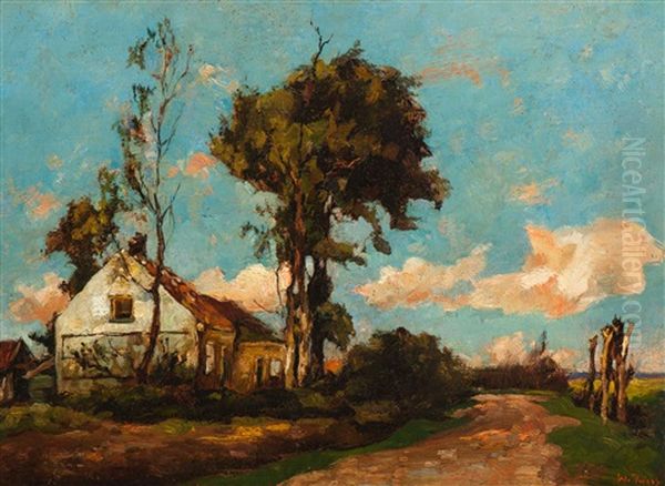 A Sunny Day On The Farm Oil Painting by Willem de Zwart