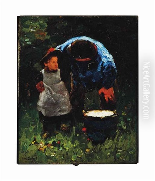 Father And Child Oil Painting by Willem de Zwart