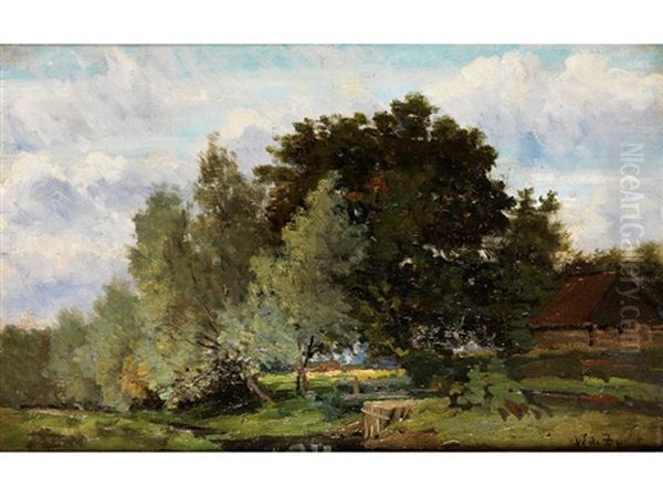 Landschaft Mit Bauernkate Oil Painting by Willem de Zwart