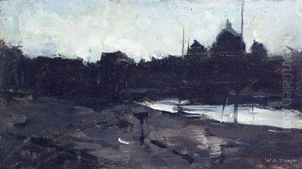 Seinpost Scheveningen Oil Painting by Willem de Zwart