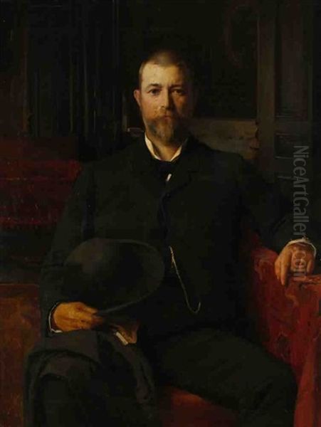 Portrait D'homme Oil Painting by Marie Augustin Zwiller