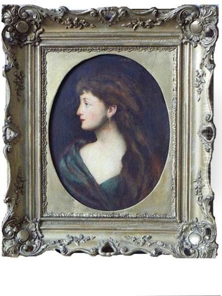 Jeune Femme De Profil Oil Painting by Marie Augustin Zwiller