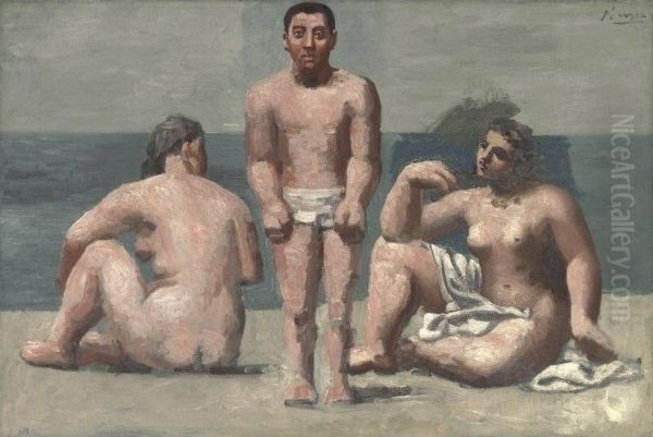 BATHER AND BATHERS Oil Painting by Picasso