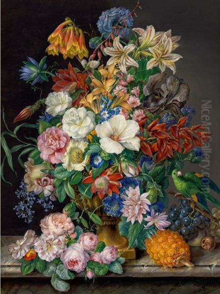 Flowers Oil Painting by Franz Xaver Petter