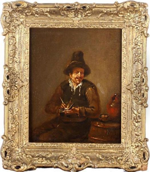 Portrait Of A Man Smoking A Pipe Oil Painting by Adriaen Brouwer