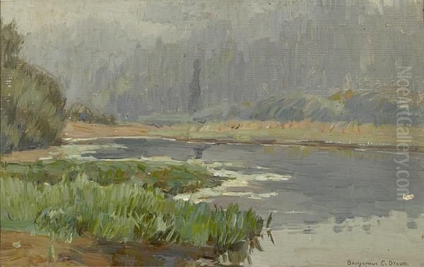 Mountain Lake Oil Painting by Benjamin Chambers Brown