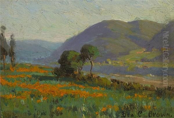 Poppy Field Near Pasadena, California Oil Painting by Benjamin Chambers Brown