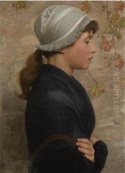 Little Miss Prim Oil Painting by Frederick Brown