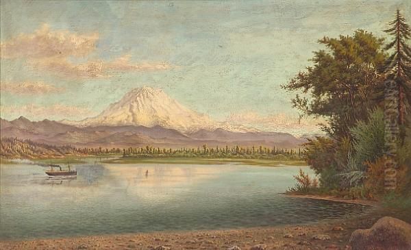 Mt. Tacoma, September Effect Oil Painting by Grafton Tyler Brown