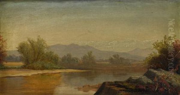 Mountain Landscape With River Oil Painting by Harrison Bird Brown