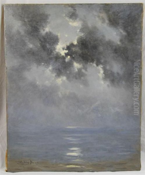 Moonlit Sea Oil Painting by John Appleton Brown