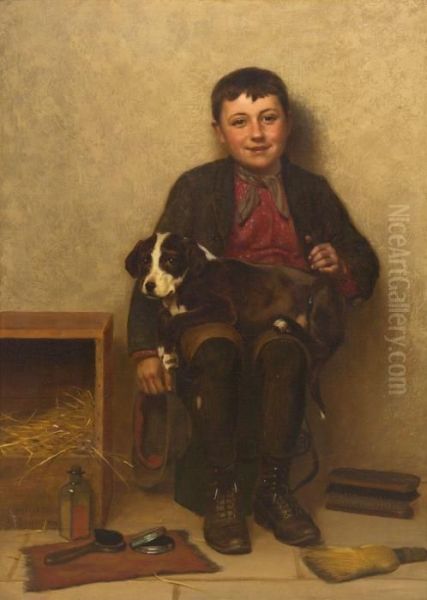 Contentment Oil Painting by John George Brown