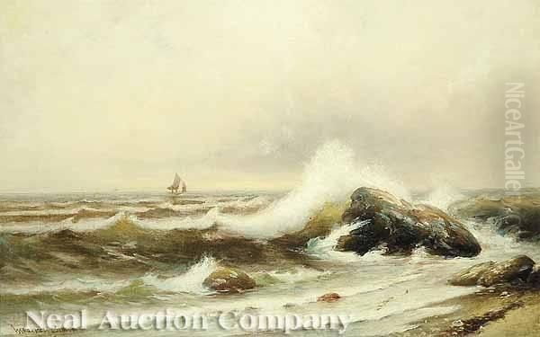 Crashing Breakers Oil Painting by W. Warren Brown