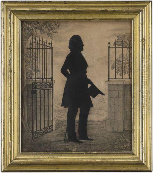 Silhouette Portrait Of John Bell Tilden Oil Painting by William Henry Brown