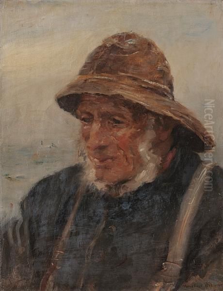 The Fisherman Oil Painting by William Mason Brown