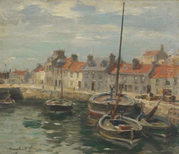 Eyemouth Harbour Oil Painting by William Mason Brown