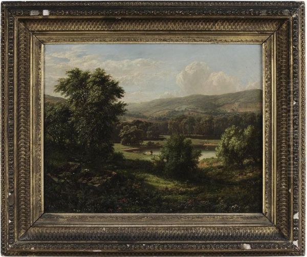 Pastoral Landscape Oil Painting by William Mason Brown