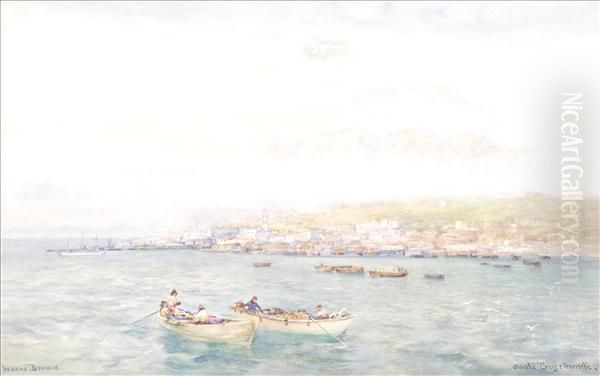 Off Santacruz, Tenerife Oil Painting by Alfred J. Warne Browne