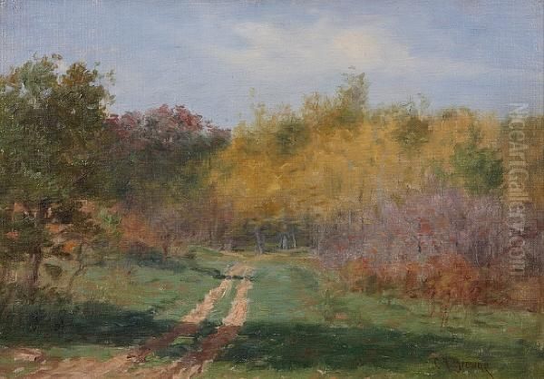 Path Through The Woods Oil Painting by Charles Francis Browne