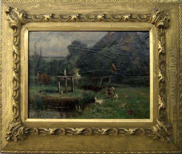 Landscape With Cottage Oil Painting by Edward Browne