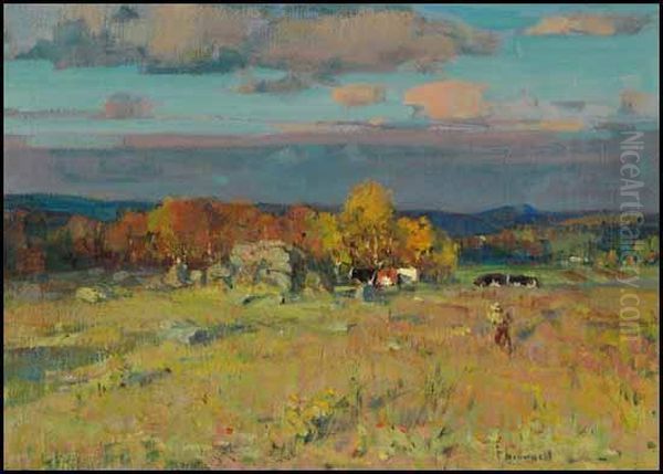 Autumn Evening Oil Painting by Peleg Franklin Brownell