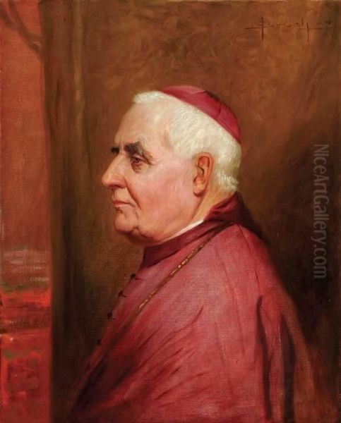 Bruch , The Cardinal-1904 Oil Painting by Oskar Bruch