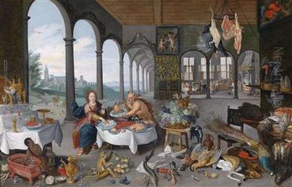 An Allegory Of Taste Oil Painting by Jan Brueghel the Younger