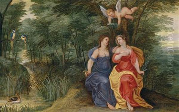 An Allegory Of Justice And Peace Oil Painting by Jan Brueghel the Younger