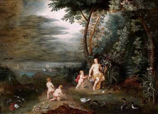 Allegorie De L'eau Oil Painting by Jan Brueghel the Younger