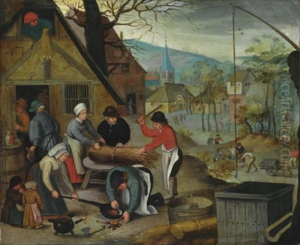 Autumn Oil Painting by Pieter The Younger Brueghel