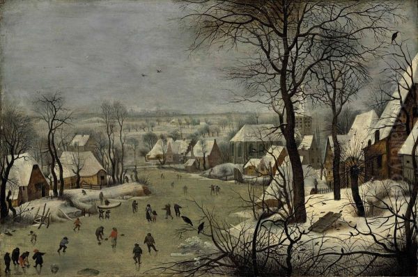 The Birdtrap Oil Painting by Pieter The Younger Brueghel