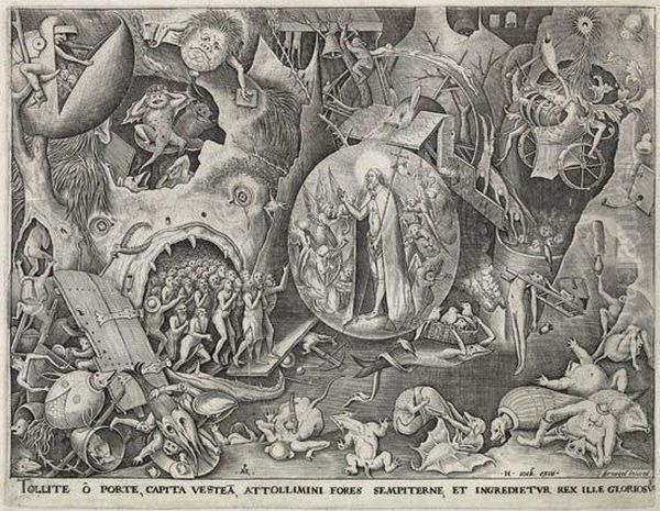 Christ In Hell Oil Painting by Pieter III Brueghel