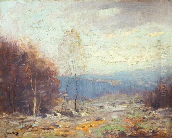 Lyme Autumn Landscape Oil Painting by George Matthew Bruestle