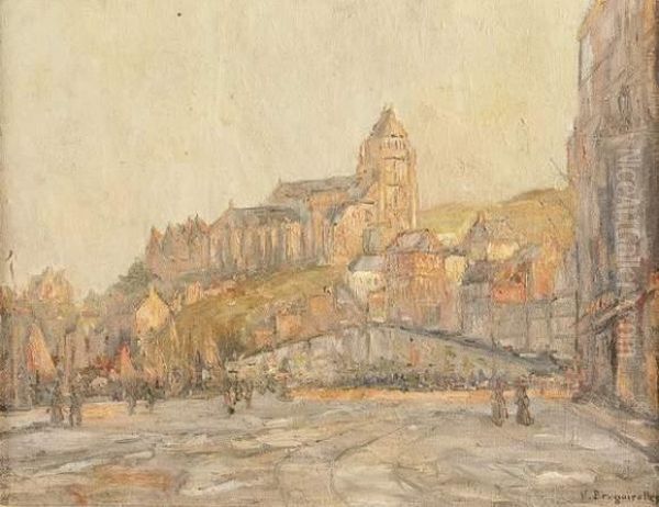 St Jacques Du Treport Oil Painting by Victor Brugairolles