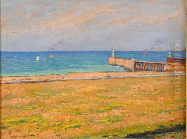  Le Port De Dieppe  Oil Painting by Victor Brugairolles