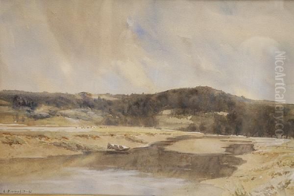 Low Tide On The Conway Oil Painting by Louis Burleigh Bruhl