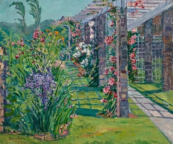 The Garden Trellis Oil Painting by Louise Upton Brumback