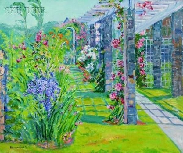 The Garden Trellis Oil Painting by Louise Upton Brumback