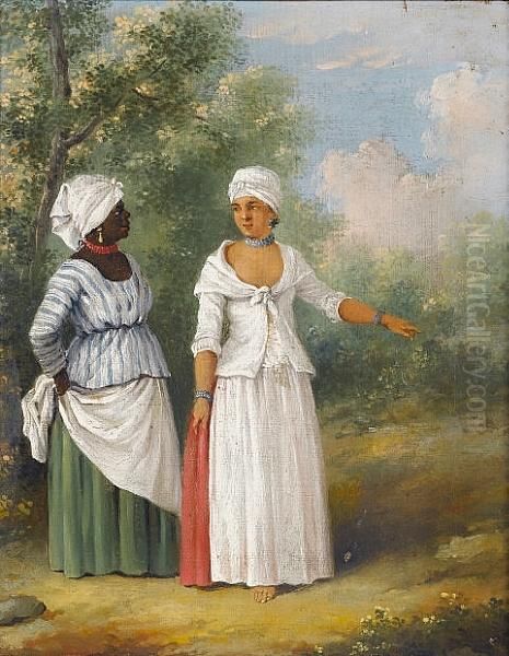 Free Women Of Dominica Oil Painting by Agostino Brunias