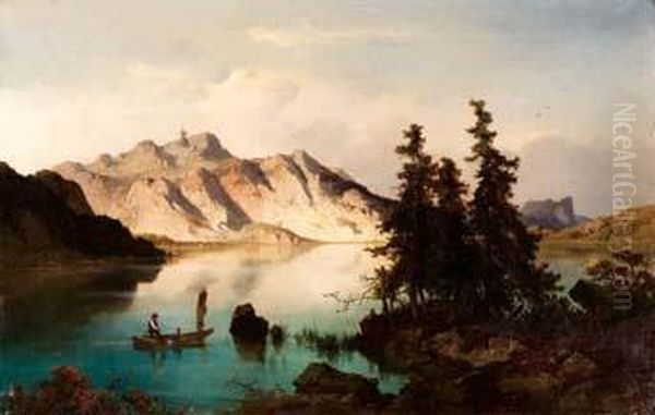 Il Lago Shafberg, Austria Oil Painting by Josef Brunner