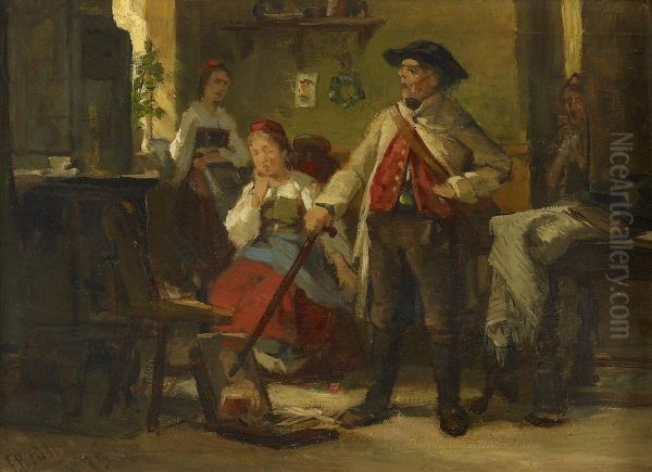 Die Verraterische Studie Oil Painting by Ferdinand Brutt