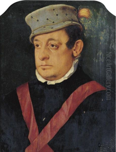 Portrait Of A Dignitary Oil Painting by Bartholomaeus I Bruyn